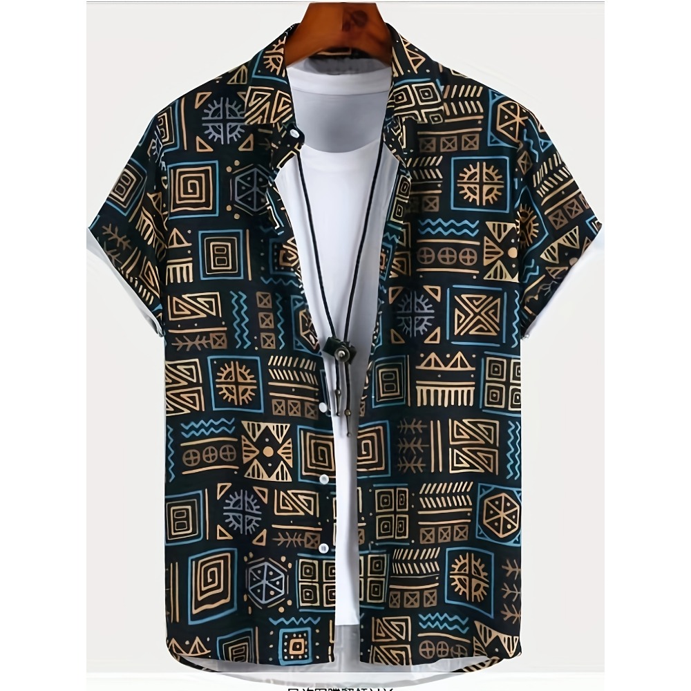 Vintage Hawaiian Floral Shirt - Atmungsaktives, dünnes Stoffhemd für Herren im