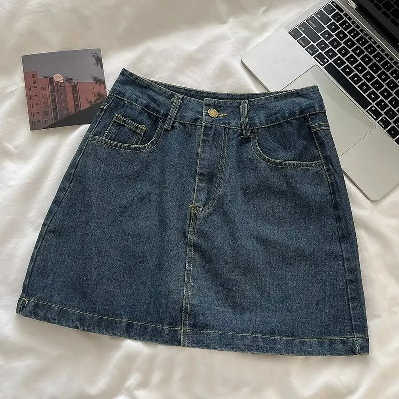 Jackets - Y2K Denim-Rock-Set: Vintage Japanischer Stil Knopfjacke