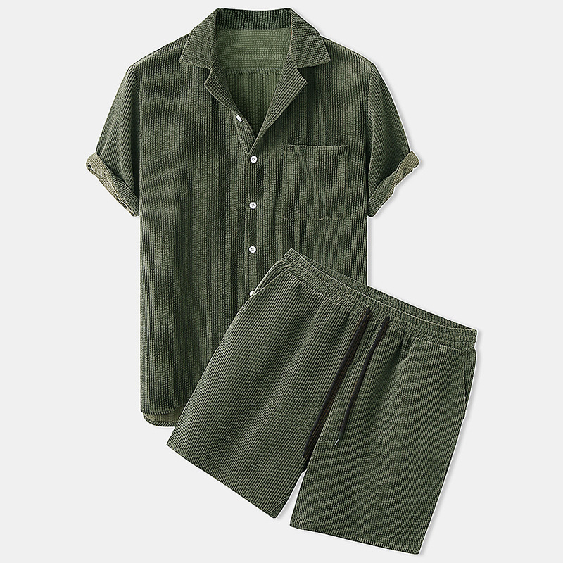 Corduroy Button Up Shirt Men - 2023 neue männer Sommer Cord Hemd