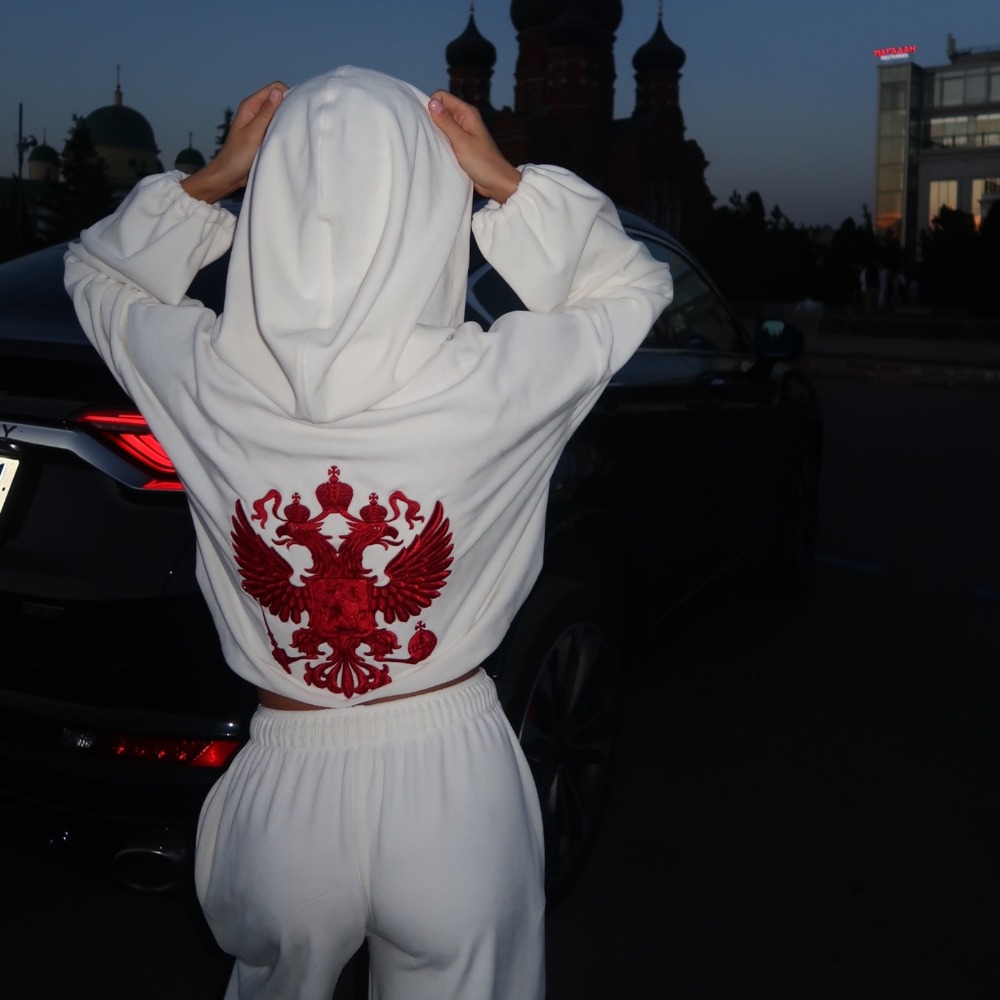 Jackets - Street-Trend Rückenbestickter Hoodie-Hosen-Anzug Herbst und Winter