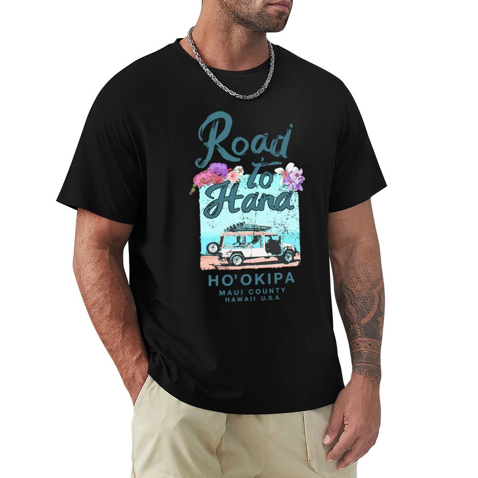 Road to Hana Maui Hawaii Vinta – Vintage Hawaiian Floral Shirt Bewertung und Preis