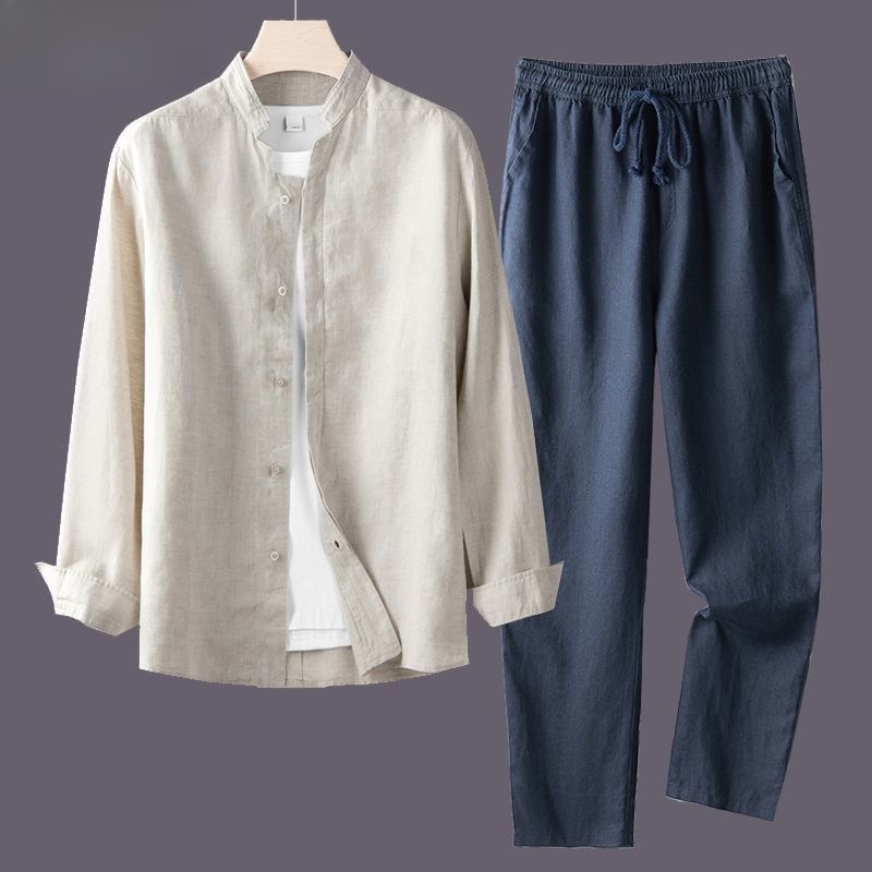 Leichtes, atmungsaktives Baumw – Mens Linen Shirt Long Sleeve Bewertung und Preis