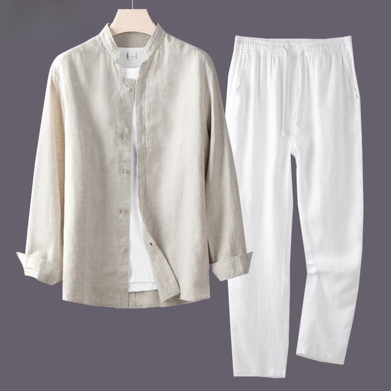 Leichtes, atmungsaktives Baumw – Mens Linen Shirt Long Sleeve Bewertung und Preis