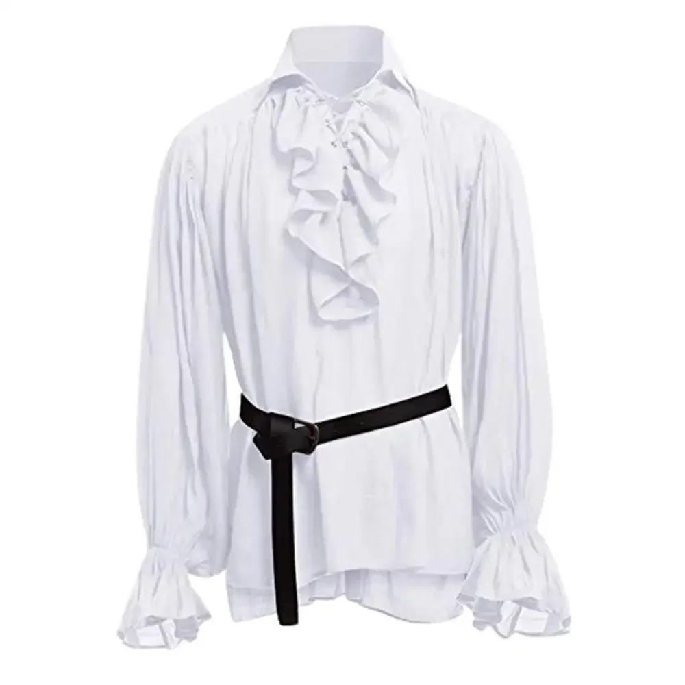 Mittelalterliche Hemden Gerüsc – Medieval Gothic Lace Up Pirate Shirt Bewertung und Preis