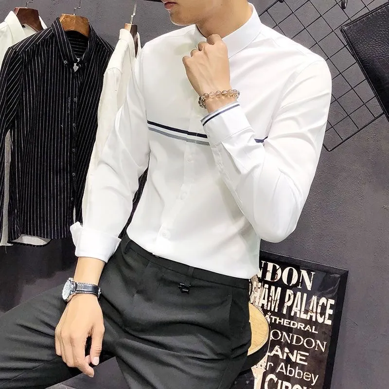 Herrenhemd mit Stehkragen, lan – Mandarin Collar Formal Shirt Slim Fit Bewertung und Preis