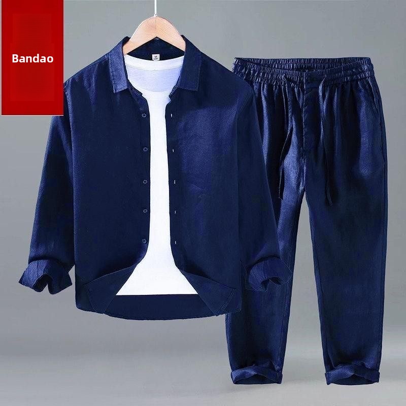 Sommer Baumwolle-Leinen Hemd-H – Mens Linen Shirt Long Sleeve Bewertung und Preis