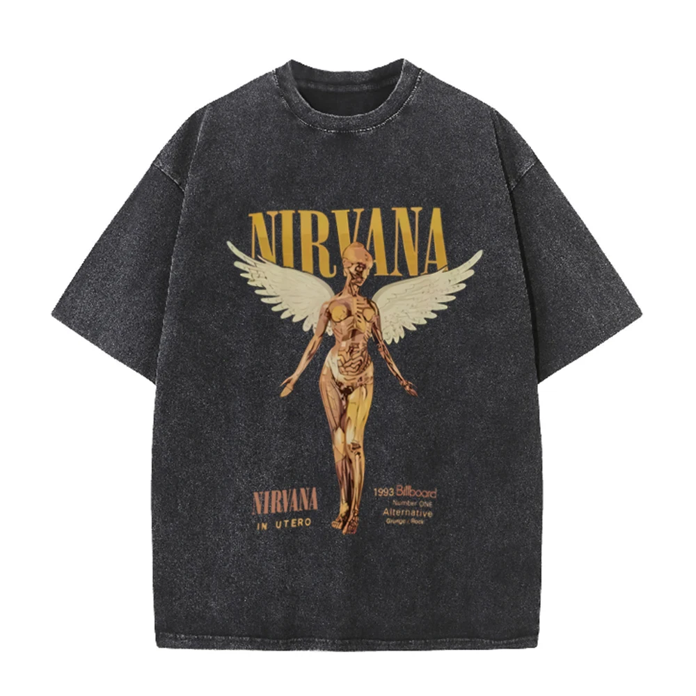 Retro Acid Wash Oversized T-Sh – Acid Wash Vintage Graphic T Shirt Bewertung und Preis