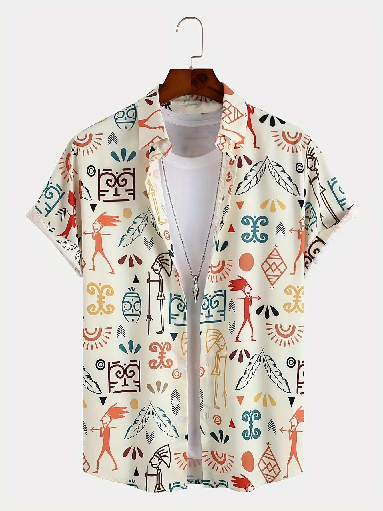 Atmungsaktives, dünnes Stoffhe – Vintage Hawaiian Floral Shirt Bewertung und Preis