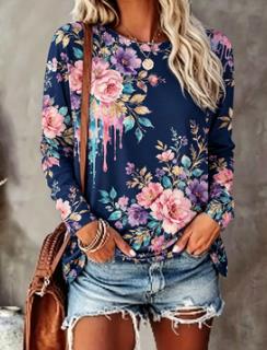 Damen-Oberteil mit Blumenmuste – T-Shirts Bewertung und Preis