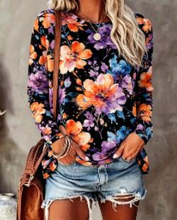 Damen-Oberteil mit Blumenmuste – T-Shirts Bewertung und Preis