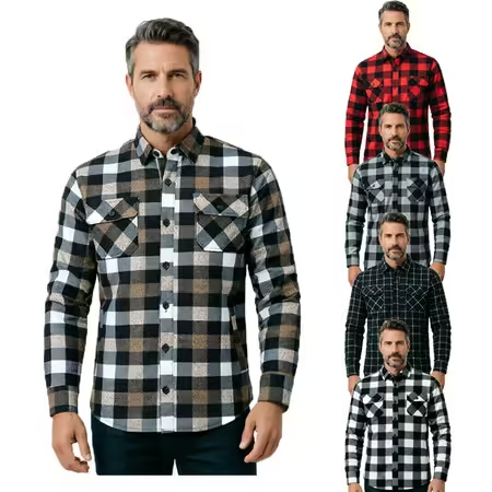 2026 Herbst- und Winter-Langar – Flannel Plaid Shirt Heavy Weight Bewertung und Preis