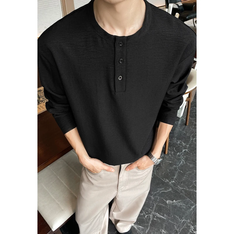 Herren Casual Faux-Leinen Henl – Mens Linen Shirt Long Sleeve Bewertung und Preis