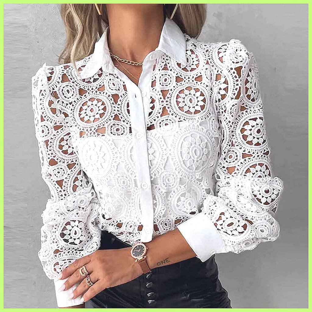 2025 Damen Weiße Spitzenbluse, – Shirts Bewertung und Preis