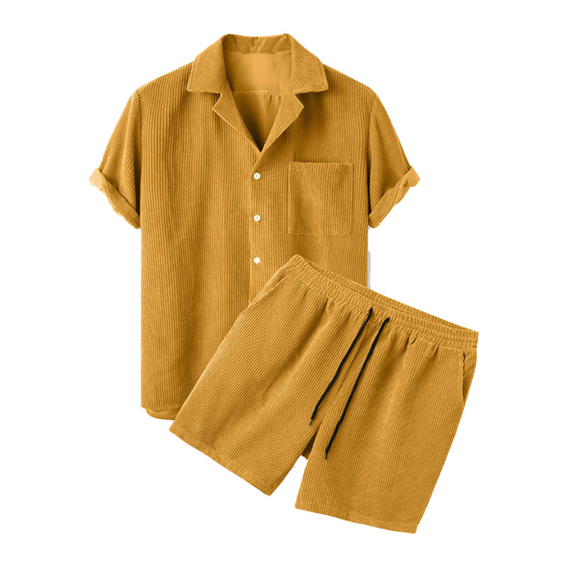 2023 neue männer Sommer Cord H – Corduroy Button Up Shirt Men Bewertung und Preis