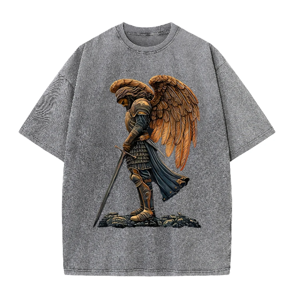 2026 Vintage Gepanzerter Engel – Acid Wash Vintage Graphic T Shirt Bewertung und Preis