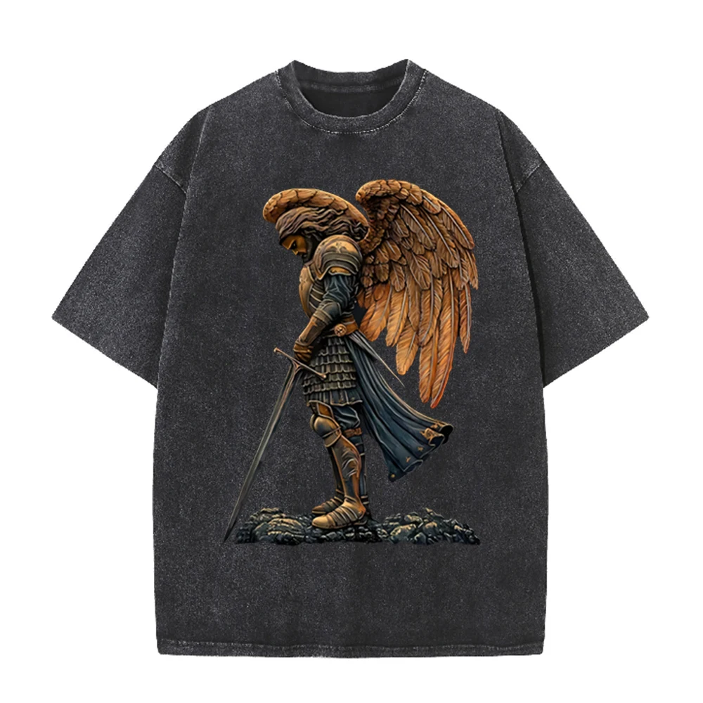 2026 Vintage Gepanzerter Engel – Acid Wash Vintage Graphic T Shirt Bewertung und Preis