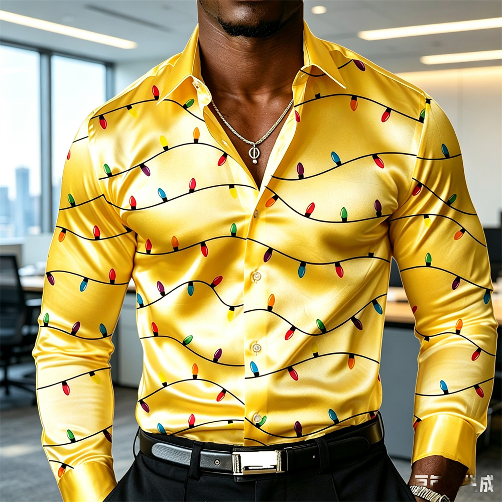 Weihnachts-Herrenhemd mit Late – Mens Satin Silk Dress Shirt Bewertung und Preis