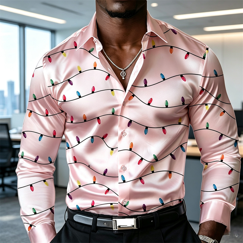 Weihnachts-Herrenhemd mit Late – Mens Satin Silk Dress Shirt Bewertung und Preis