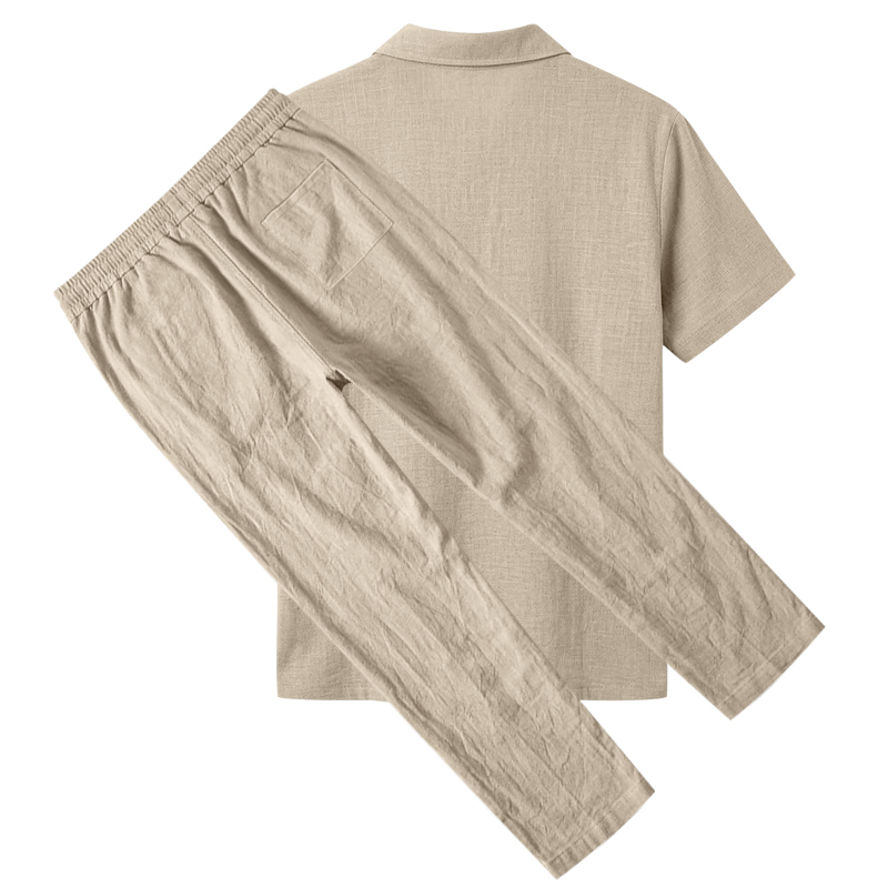 Herren 2-teiliges Polo-Set Kur – Mens Linen Shirt Long Sleeve Bewertung und Preis