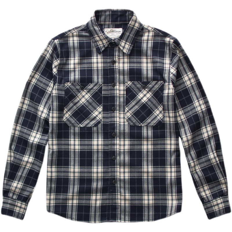 Herbst Neue Amerikanische Retr – Flannel Plaid Shirt Heavy Weight Bewertung und Preis